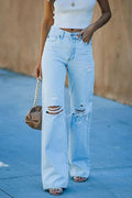 Madison | Women’s High-Waist Distressed Wide-Leg Jeans
