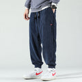 Abraham | Blue Corduroy Jogger Trousers