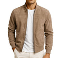 Ethan | Beige Suede Effect Bomber