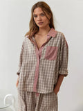 Grace | Women Plaid Two Piece Set