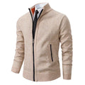 Marco | Beige Zip Cardigan