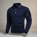 Linden | Long Sleeve Polo Blue