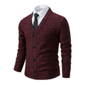 Simon | Burgundy V-Neck Cardigan