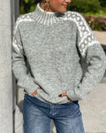 Azalea | Grey High Neck Jumper