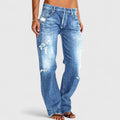 Kasia | Stylish Loose-Fit Jeans with a Distressed Effect