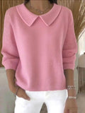 Lysandra | Pink Peter Pan Collar Jumper