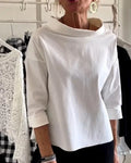 Persephone | White Cowl Top