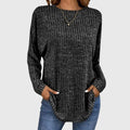 Valentina | Top waffle with round neck